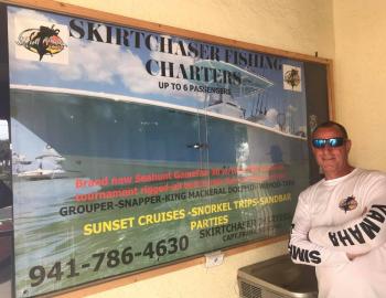 Skirtchaser Fishing Charters sign Skirtchaser Fishing Charters sign